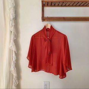 Sheer cape top